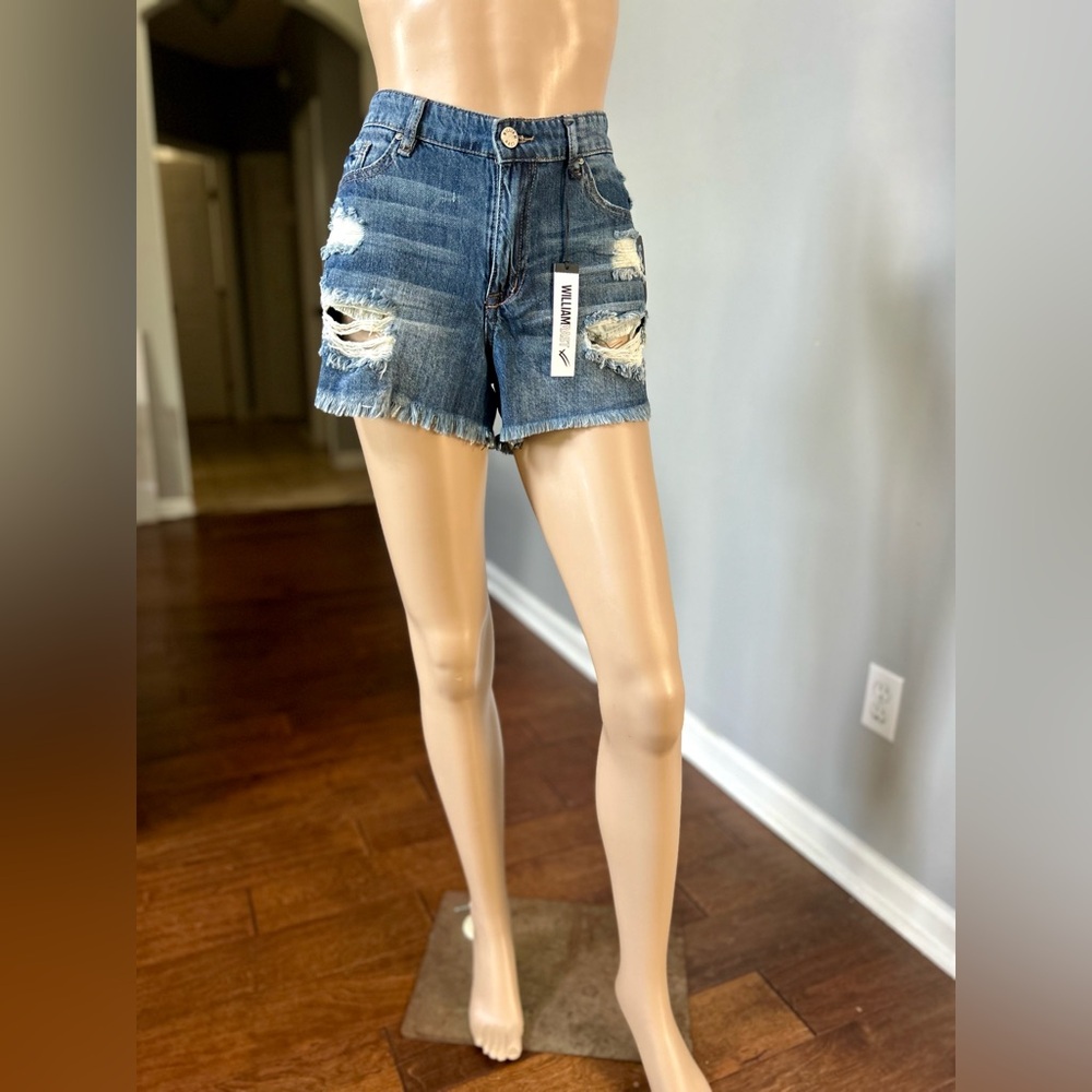 NWT William Rast Distressed Denim Shorts - Picture 2 of 10